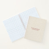 Light cream linen texture brown typography ノートブック (内部)