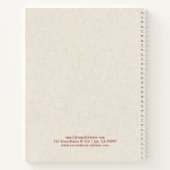 Light cream linen texture brown typography ノートブック (裏面)