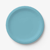 Light cyan hex code 6FBACD Party Plate ペーパープレート (正面)