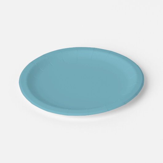 Light cyan hex code 6FBACD Party Plate ペーパープレート (アングル)