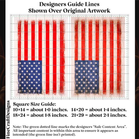 Light Distressed American Flag Pair EX1 Decoupage 薄葉紙