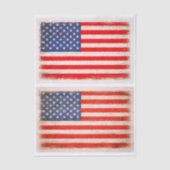 Light Distressed American Flag Pair EX1 Decoupage 薄葉紙 (正面)