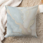 Light Dusty Blue Gray Beige Cream Abstract クッション (ブランケット)