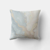 Light Dusty Blue Gray Beige Cream Abstract クッション (裏面)