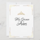  Light Dusty Pink Gold Butterfly Quinceañera 招待状 (裏面)