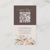 Light Earth Toneフローラの結婚詳細情報カード 名刺 (裏面)