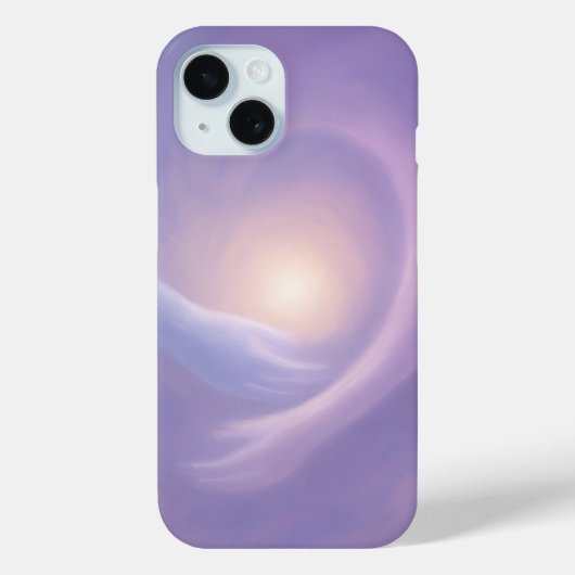 Light Embrace Abstract Lavender Aura Case-Mate iPhoneケース (裏面)