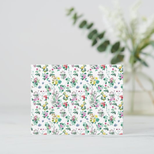 Light Floral Pattern ポストカード (スタンド正面)