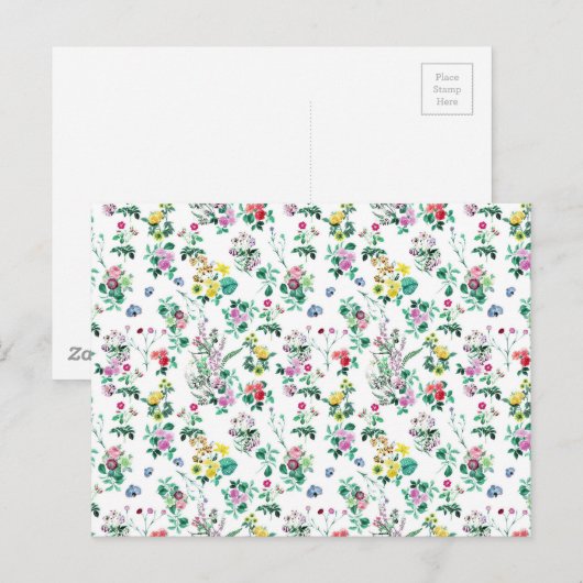 Light Floral Pattern ポストカード (正面/裏面)