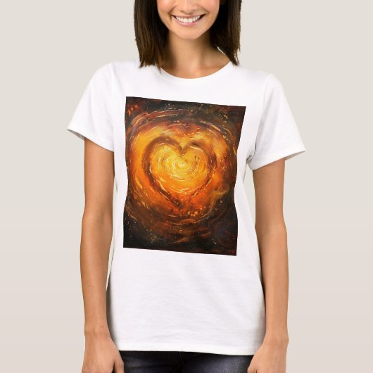 Light from Within —ハート魔法デザイン Tシャツ (正面)