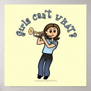 Light Girl Trumpet Player ポスター