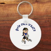 Light Girls Volleyball in Blue Uniform キーホルダー (正面)