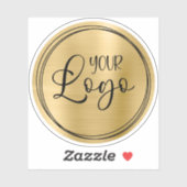 Light Gold Foil Your Business Logo Here シール (シート)