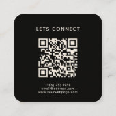 Light gray camera lens photography  スクエア名刺 (裏面)