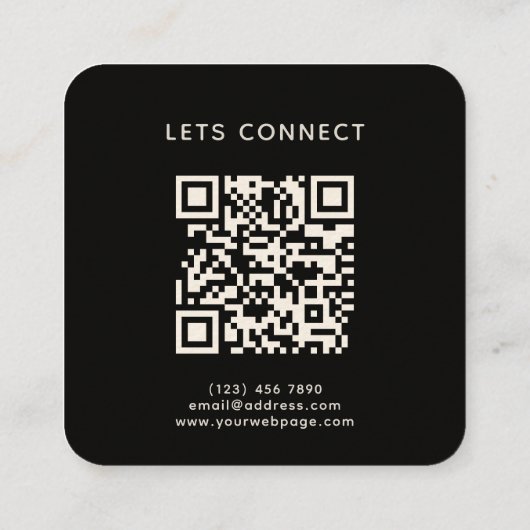 Light gray camera lens photography スクエア名刺 (裏面)