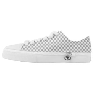 Light Gray Check Pattern ロートップスニーカー