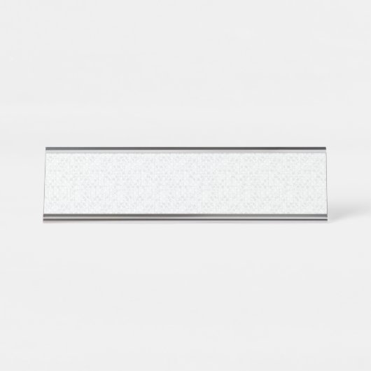 Light Gray Geometric Floral |Modern Summer Pattern デスクネームプレート (正面)