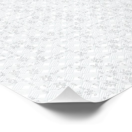 Light Gray Geometric Floral |Modern Summer Pattern ポスター (コーナー)