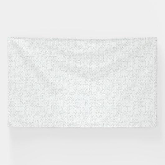 Light Gray Geometric Floral |Modern Summer Pattern 横断幕 (横)