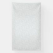 Light Gray Geometric Floral |Modern Summer Pattern 横断幕 (縦)