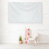 Light Gray Geometric Floral |Modern Summer Pattern 横断幕 (インサイチュ)