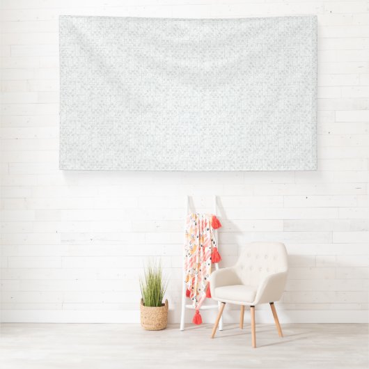 Light Gray Geometric Floral |Modern Summer Pattern 横断幕 (インサイチュ)