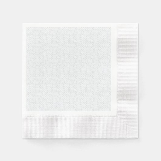 Light Gray Geometric Floral |Modern Summer Pattern 縁ありカクテルナプキン (正面)