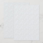 Light Gray Geometric Floral Pattern サンキューカード (正面/裏面)