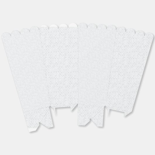 Light Gray Geometric Floral Pattern フェイバーボックス (見開き)