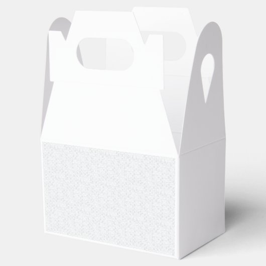 Light Gray Geometric Floral Pattern フェイバーボックス (オープン)