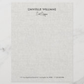 Light gray linen texture Event Designer レターヘッド (正面)