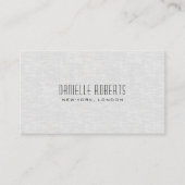 Light Gray Linen Texture QR Code 名刺 (正面)