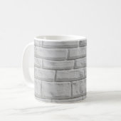 Light gray or white brick wall surface texture bac コーヒーマグカップ (正面左)