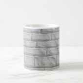 Light gray or white brick wall surface texture bac コーヒーマグカップ (中央)