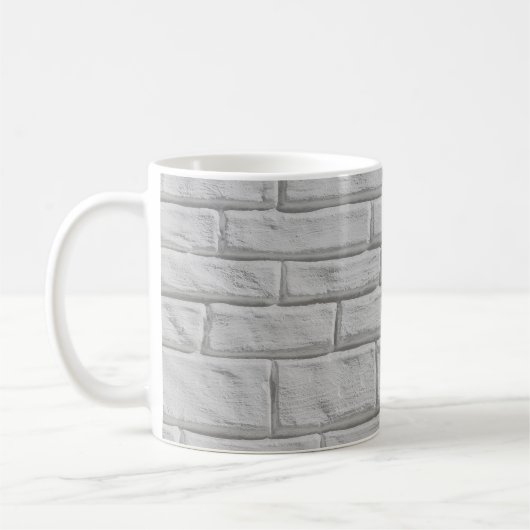 Light gray or white brick wall surface texture bac コーヒーマグカップ (左)