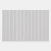 Light Gray & Pale Gray Stripes ラッピングペーパーシート (正面)