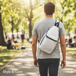 Light Gray Print Cut Sew Sling Bag for You スリングバッグ