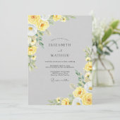 Light Gray Radiant Botanical Wedding 招待状 (スタンド正面)