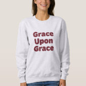 Light Gray Slogan Sweatshirt Grace Upon Grace スウェットシャツ (正面)