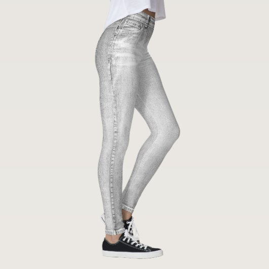 Light Gray Wash Jeans All-Over Printed Leggings レギンス (右)