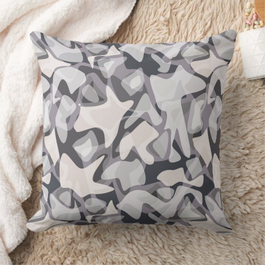 Light gray-white gray light gray abstract  throw p クッション (ブランケット)