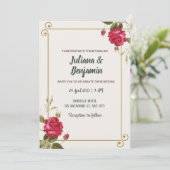 Light Grayish Orange and Dark Yellow wedding  招待状 (スタンド正面)