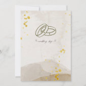 Light Grayish Orange and Dark Yellow wedding  招待状 (裏面)