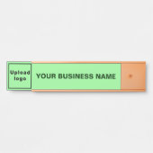 Light Greenの会社名とロゴつる サインプレート (正面)