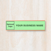 Light Greenの会社名とロゴつる サインプレート (正面)