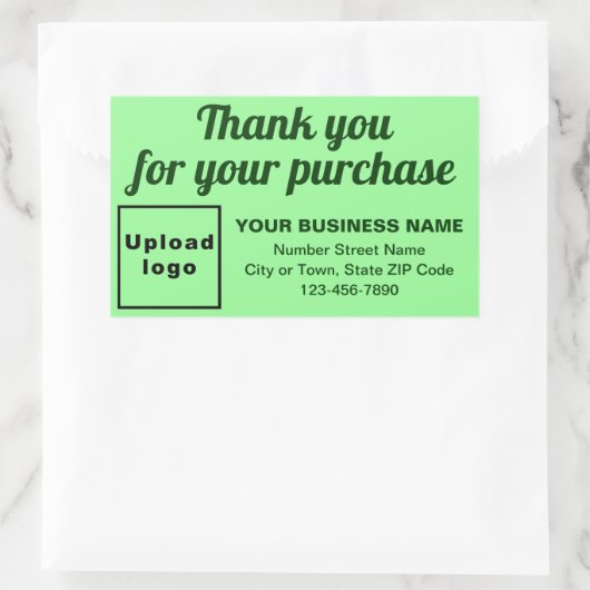 Light Greenをご購入いただきありがとうございます 長方形シール (バッグ)