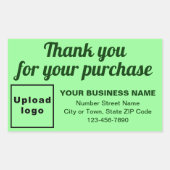 Light Greenをご購入いただきありがとうございます 長方形シール (正面)