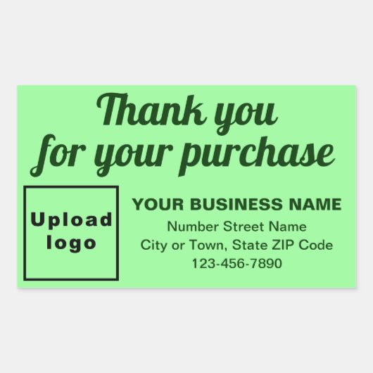 Light Greenをご購入いただきありがとうございます 長方形シール (正面)