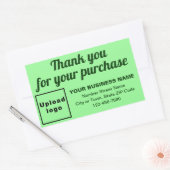 Light Greenをご購入いただきありがとうございます 長方形シール (封筒)