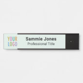 Light Green 2x8のネームつるプレートビジネスロゴ サインプレート (正面)